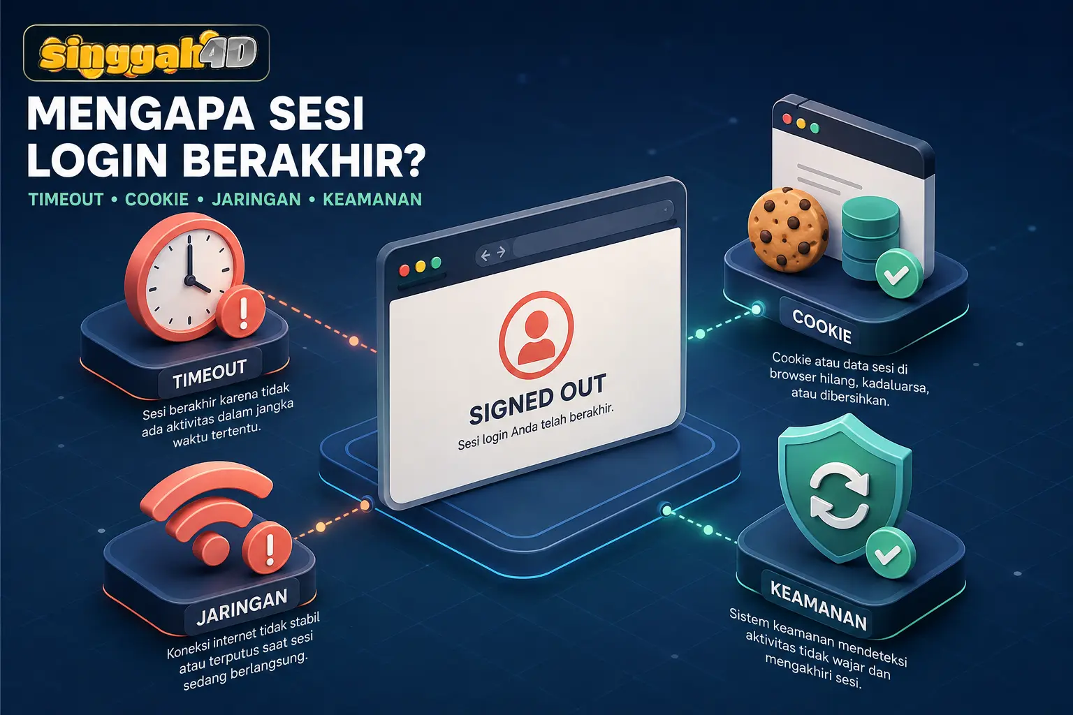 Penyebab sesi login SINGGAH4D berakhir karena timeout, cookie, jaringan, dan keamanan